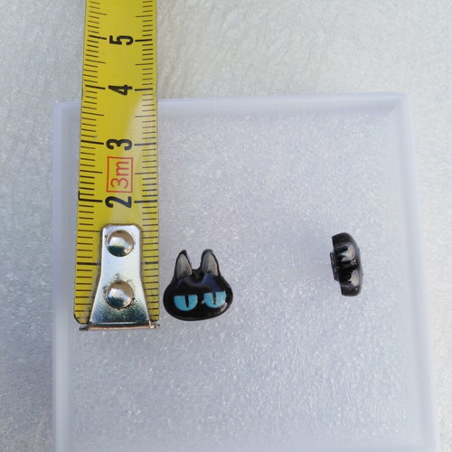 Hypoallergenic earrings pack of 2 cat design, new, black