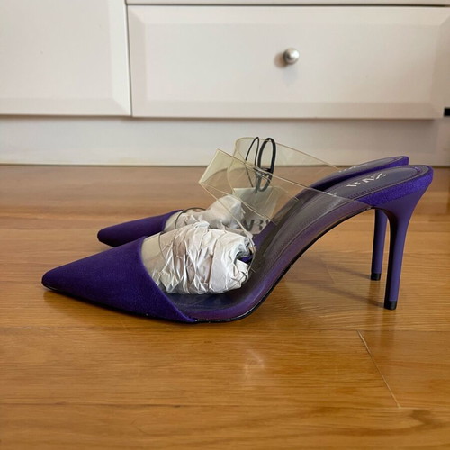 Zara purple velvet mules new, size 39