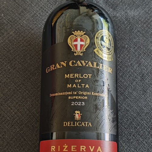 Gran Cavalier Merlot of Malta Riżerva 2023 sealed, new