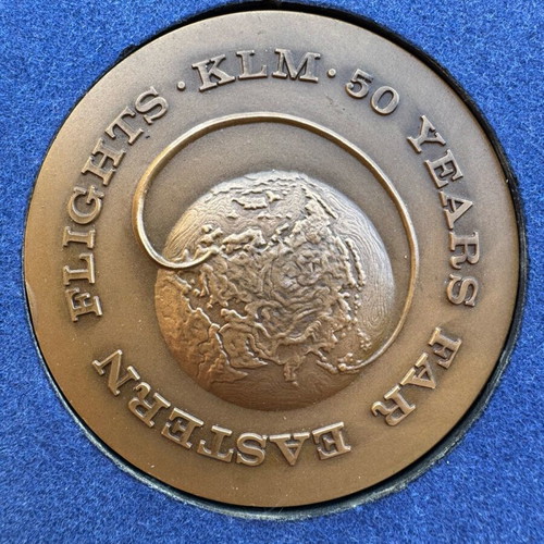 KLM 1974 commemorative bronze medal like new