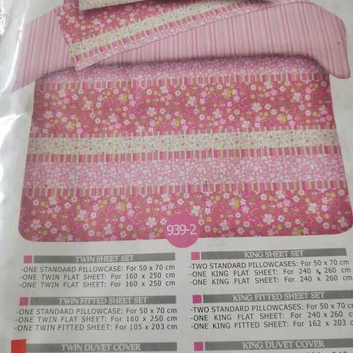 Nima floral half-double duvet covers new, pack of 2, 100% cotton