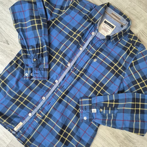 Marc O'Polo Boys' Shirt 164 cm like new, 100% cotton, blue check