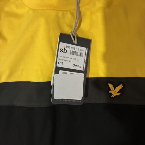 Lyle and Scott men's shorts new black and yellow