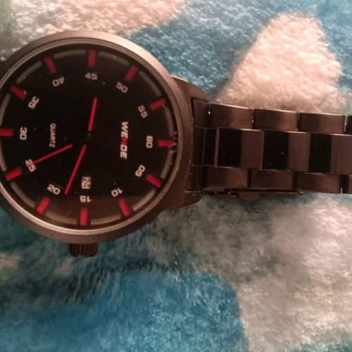 Weide wristwatch with black metal bracelet like new