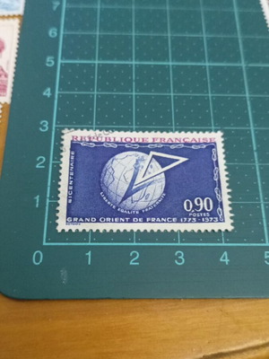 France Stamp 1973 200th Anniversary of Masonic Grand Orient Lodge like new
