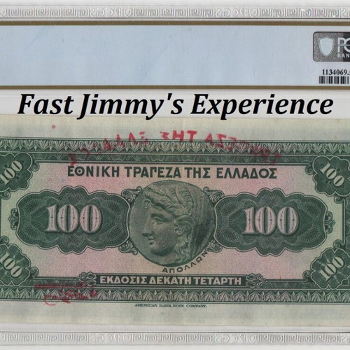 100 Drachmai 1927 Greece banknote PCGS AU 50