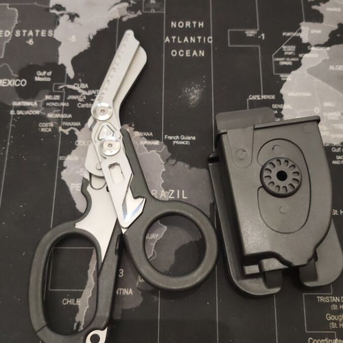 Rescue scissors with raptor-style belt sheath new
