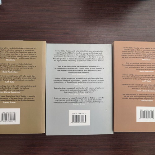 The Prophet Trotsky 3-volume biography by Isaac Deutscher, like new