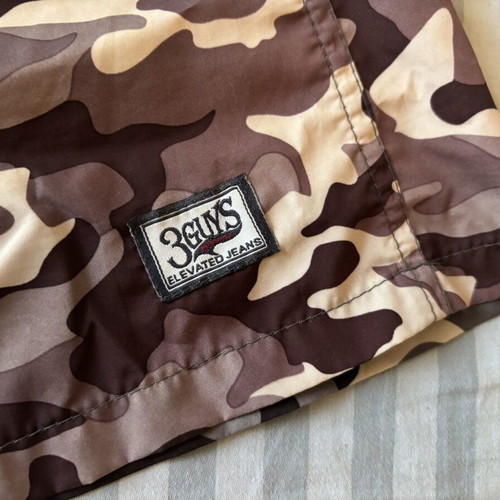 3Guys Camo Men's Swim Shorts Medium Like New Black Gray