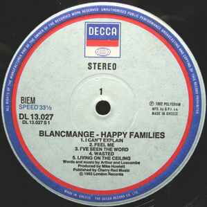 Blancmange Happy Families CD used, pop genre
