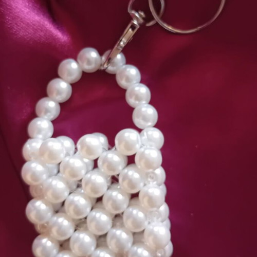 White pearl bag new for wedding bomboniere
