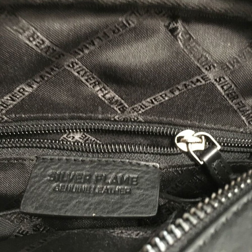 Silver Frame men bag leather like new, black and blue