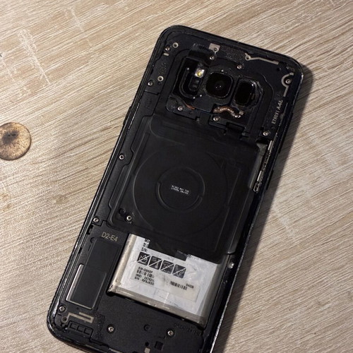 Samsung Galaxy S8 used, no back glass, 64GB, black