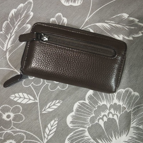 Nannini leather key case new, brown with coin pocket