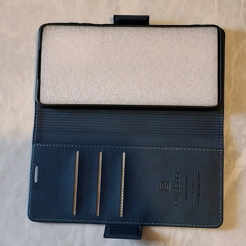 Samsung Galaxy A33 phone case new, dark blue with magnetic clasp and card slots