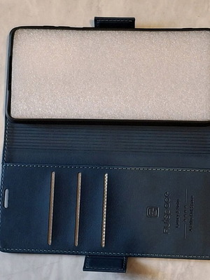 Samsung Galaxy A33 phone case new, dark blue with magnetic clasp and card slots