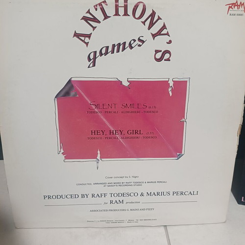 Anthony's Games Silent Smiles 12" Italodisco vinyl
