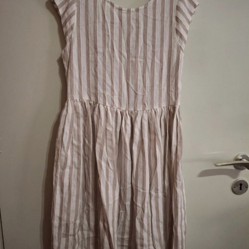 Mayoral striped dress for girls 14 years, like new, beige and white