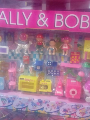 Vintage σετ Sally και Bobby καινούργιο, κλειστό στο κουτί του