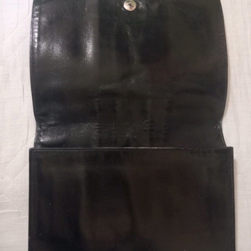 Vintage δερμάτινο clutch μαύρου χρώματος
