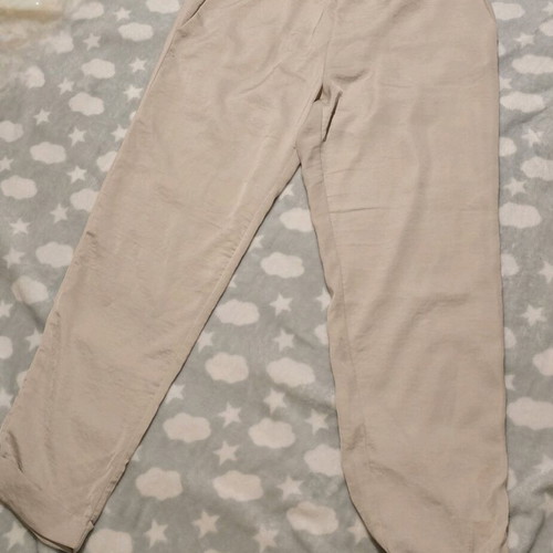 Satin pants H&M used, size 38, beige