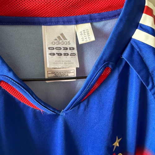 France national team jersey Zidane Euro 2004 Medium wide, authentic