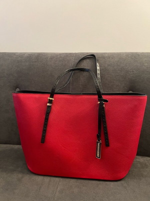 Michael Kors red tote shoulder bag like new