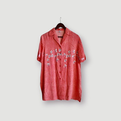 Women's shirt 100% viscose summer pink red size L like new