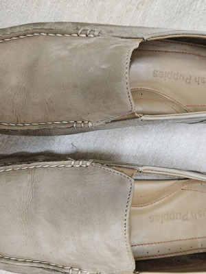 Hush Puppies men's loafers beige like new, size 44