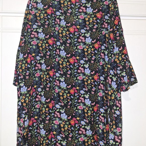 Dress with lace used, black floral pattern, one size