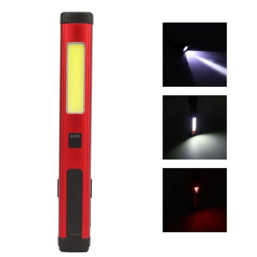 Flashlight new with battery indicator, magnet and hook