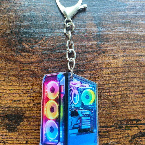 Computer Unit 2D Keychain new, multicolored