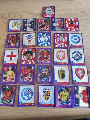 Topps Euro 2024 purple parells stickers new
