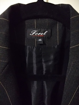 Forel dark gray jacket with thin stripes size 46 excellent condition