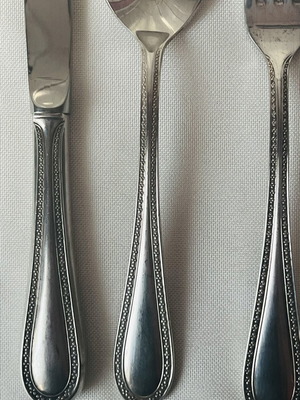 Noritake Marquise vintage επάργυρα μαχαιροπήρουνα σετ 3 τεμ. μεταχειρισμένο