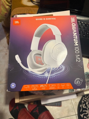 JBL Quantum 100M2 Over Ear Gaming Headset σαν καινούργιο, λευκό με σύνδεση 3.5mm