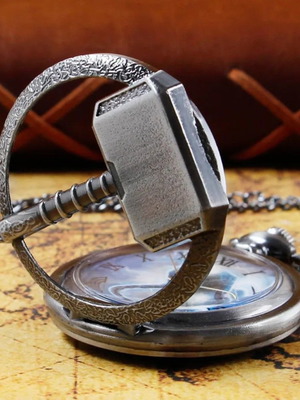 Ρολόι τσέπης Thor καινούργιο με ανάγλυφο σφυρί και quartz μηχανισμό