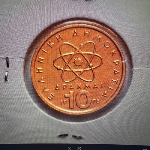 10 drachma 24K gold plated coin used 1978