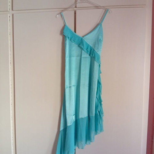 Rebecca Blu Satin Dress size S like new, turquoise