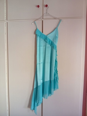 Rebecca Blu Satin Dress size S like new, turquoise