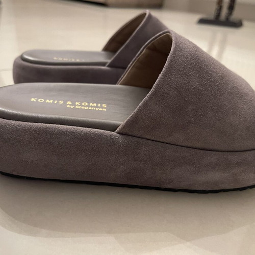 Komis & Komis grey leather sandals, size 38