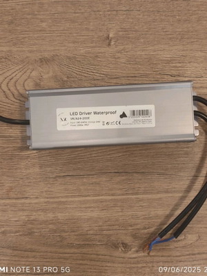 Mean Well ELG-200-24A LED power supply used, 200W, 24V, IP67, adjustable