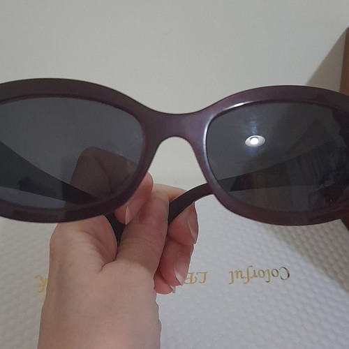Vogue sunglasses used vintage purple frame gray lenses