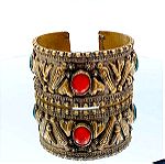  Handmade Egyptian vintage beautiful brass cuff bracelet!