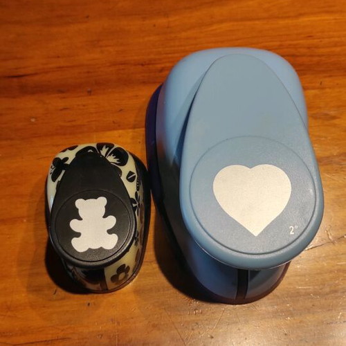 Heart and Bear Shaped Perforators like new, set of 2