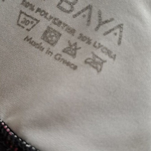 Baya leggings and top set used, size 1, black and purple