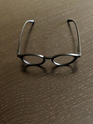 Black matte eyeglass frame without lenses