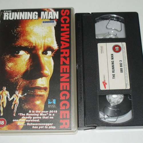 The Running Man 1987 VHS tape like new, English without subtitles