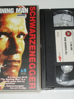 The Running Man 1987 VHS tape like new, English without subtitles