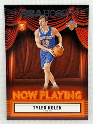 2024-25 Panini NBA Hoops Now Playing #28 Tyler Kolek Rookie Card New York Knicks